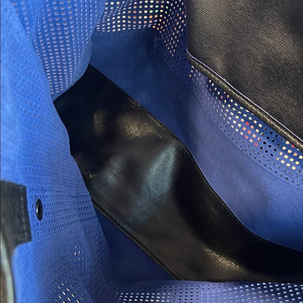 Juicy Couture Black Perforated Leather Tote